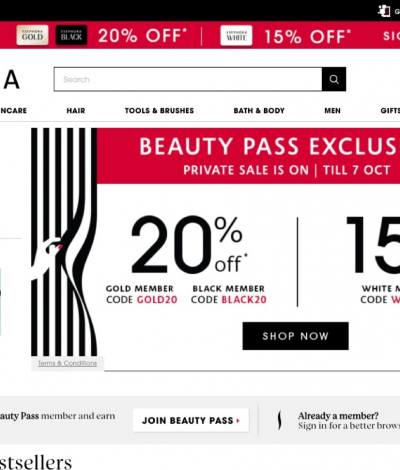 [罕有快閃] Sephora網購全單8折優惠碼
