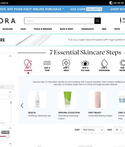 Sephora 化妝品網購2018年12月底送禮品優惠碼