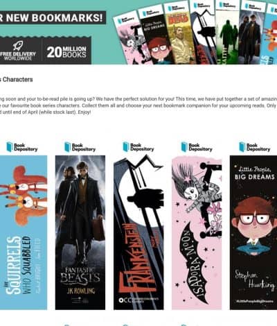 BookDepository.com 買書送靚靚書籤