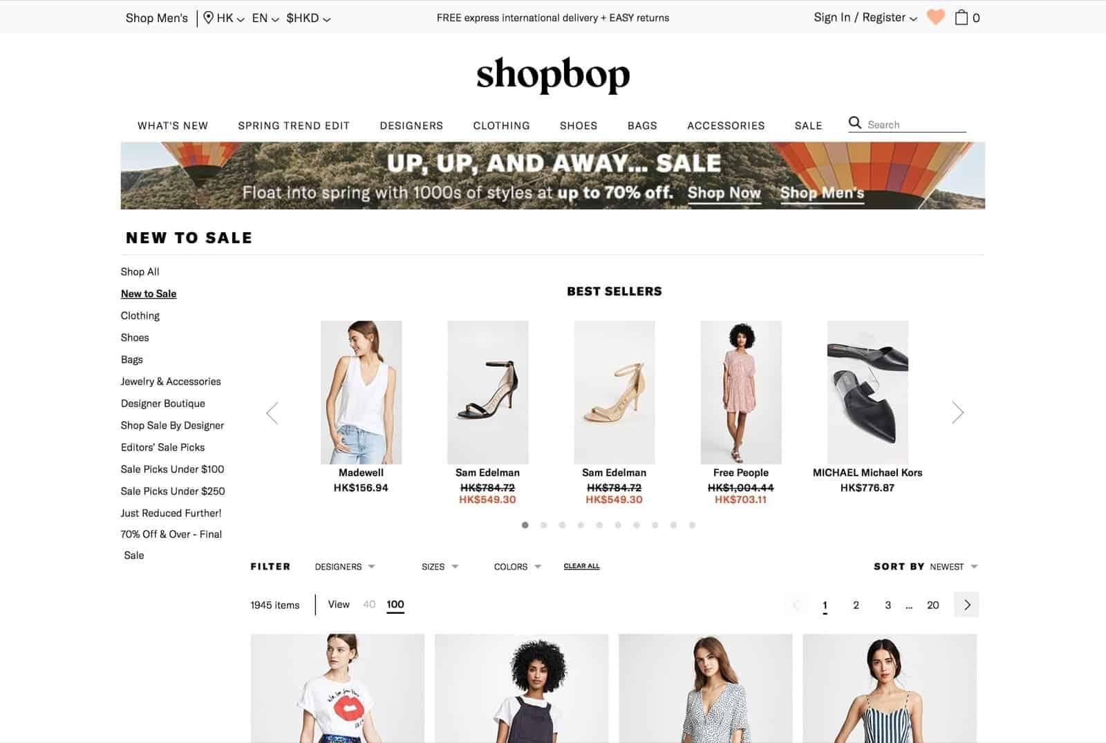 精選慳家人優惠推介：Shopbop / #EastDane 清貨低至3折優惠＋免運費＞即刻去睇睇優惠詳情啦！