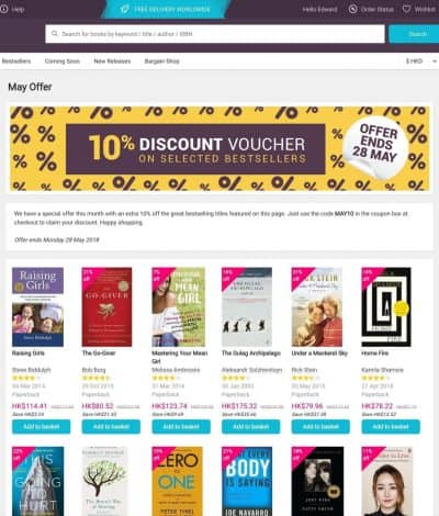 BookDepository.com 精選圖書9折優惠代碼