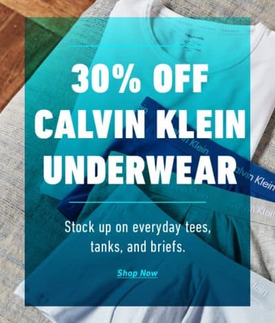 [又嚟喇] EastDane X CALVIN KLEIN UNDERWEAR內衣褲大減價：7折優惠