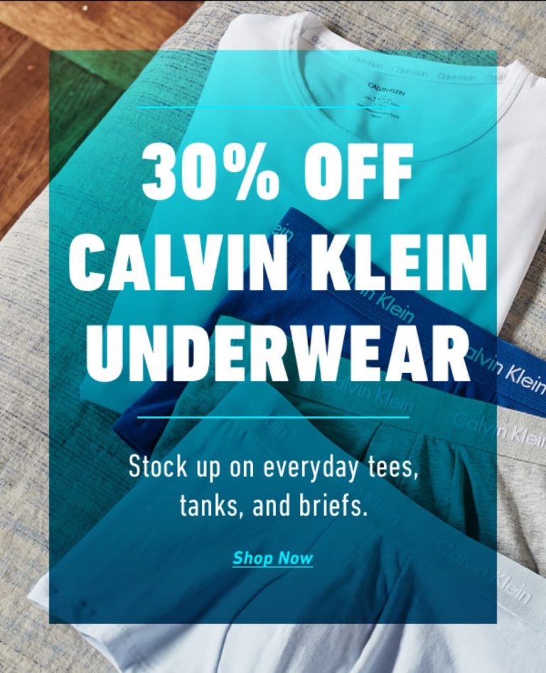 [又嚟喇] EastDane X CALVIN KLEIN UNDERWEAR內衣褲大減價：7折優惠