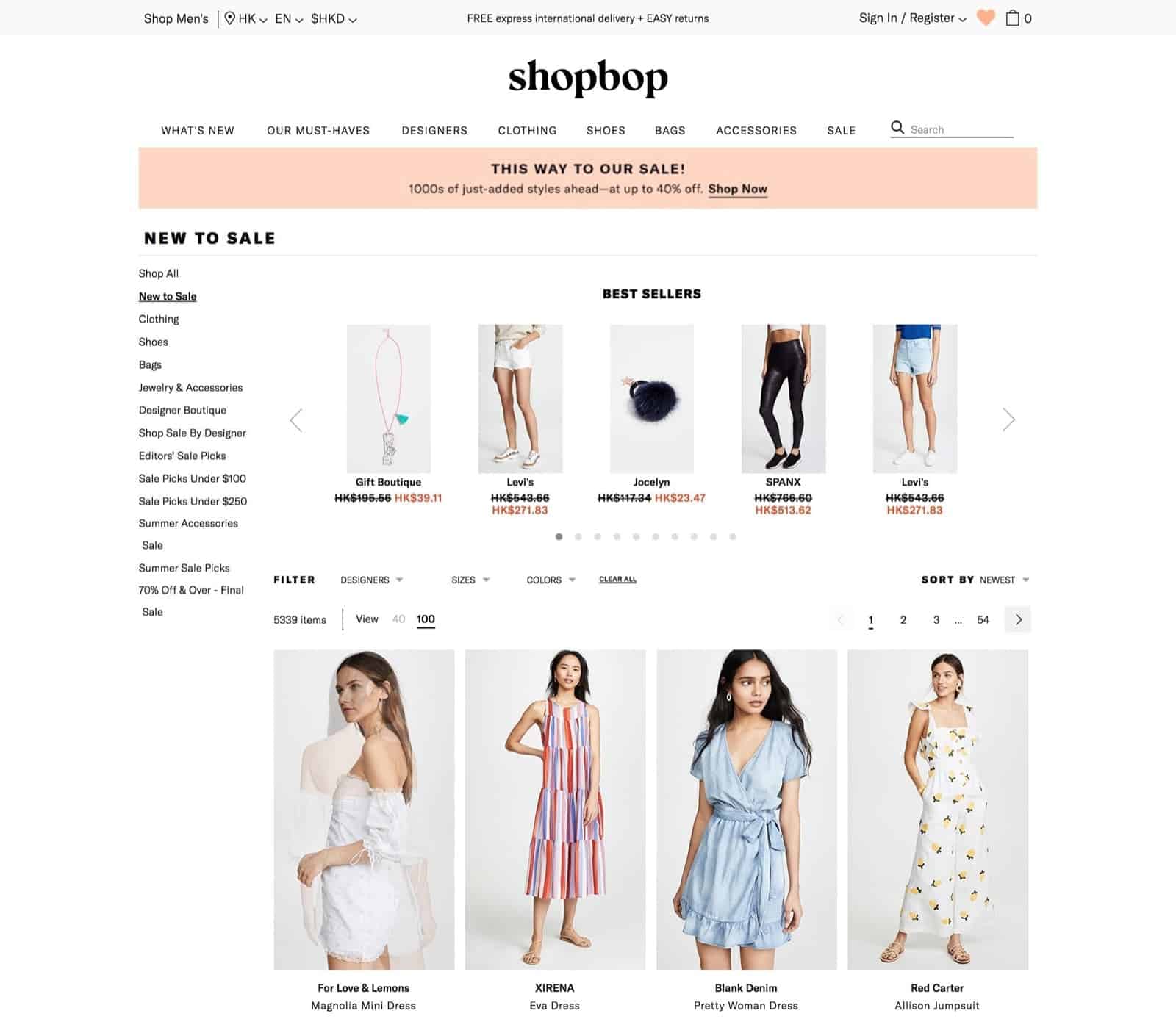 精選慳家人優惠推介：Shopbop + EastDane 低至6折優惠：大減價新返好多款式＞即刻去睇睇優惠詳情啦！