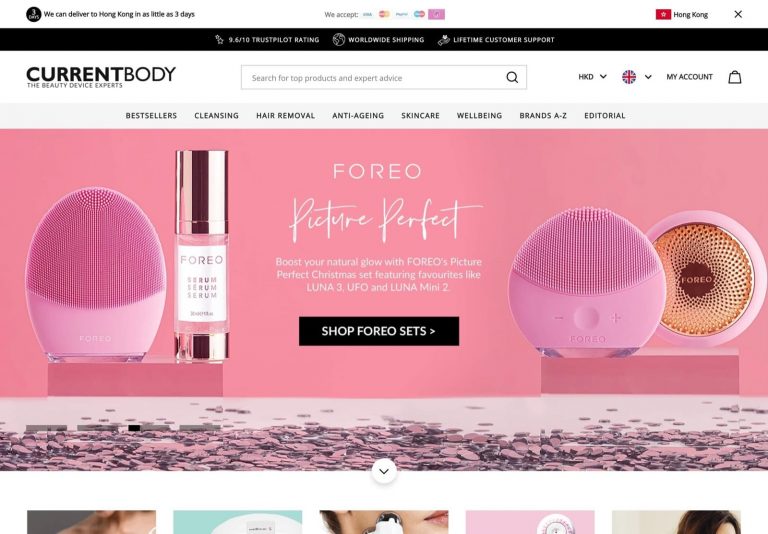 英國美容儀網 CurrentBody 買 Foreo/NuFACE/Clarisonic/Philips 行貨：超平＋免費直送