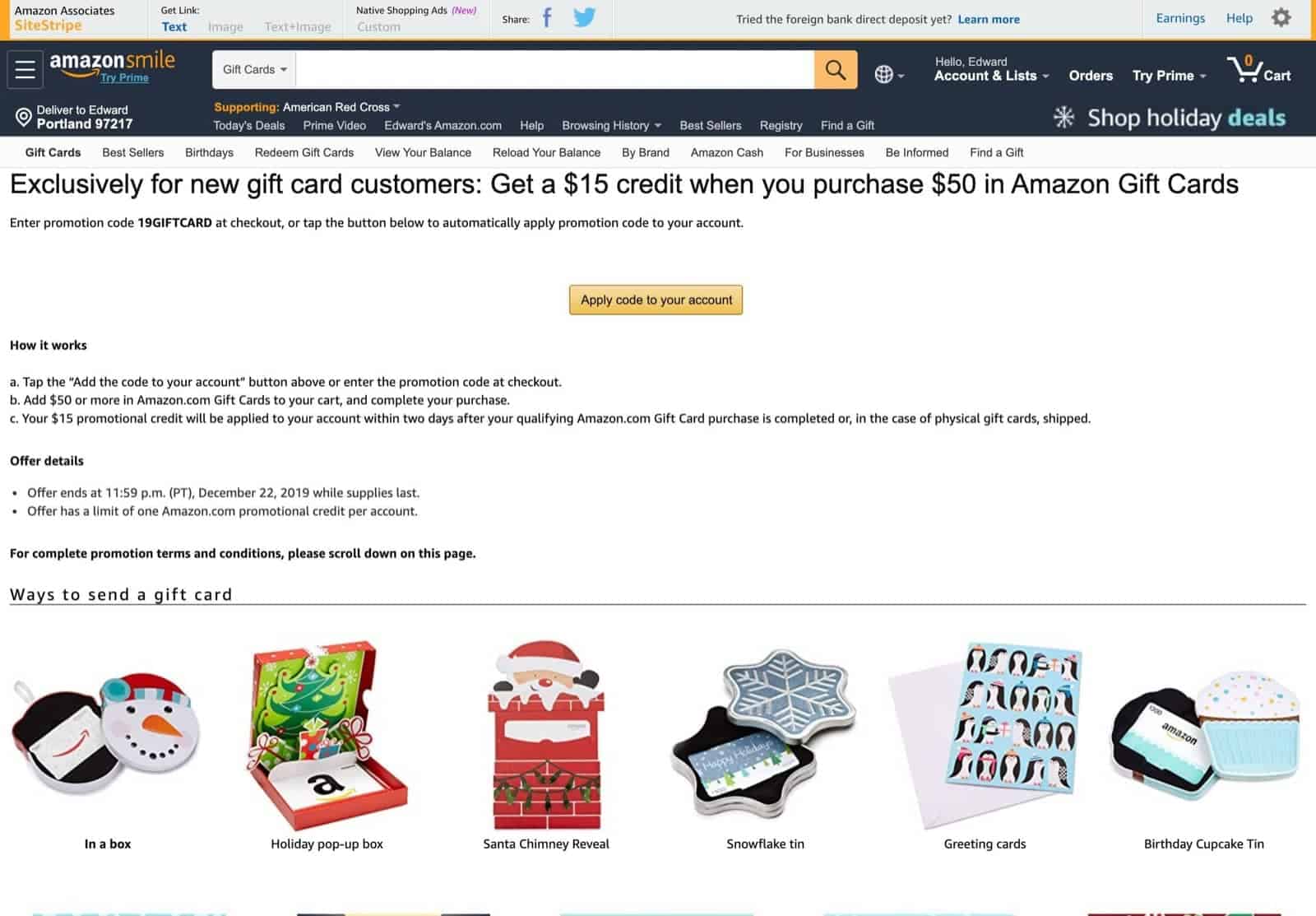 精選慳家人優惠推介：Amazon.com 買US$50 Gift card 即送額外US$15優惠碼＞即刻去睇睇優惠詳情啦！