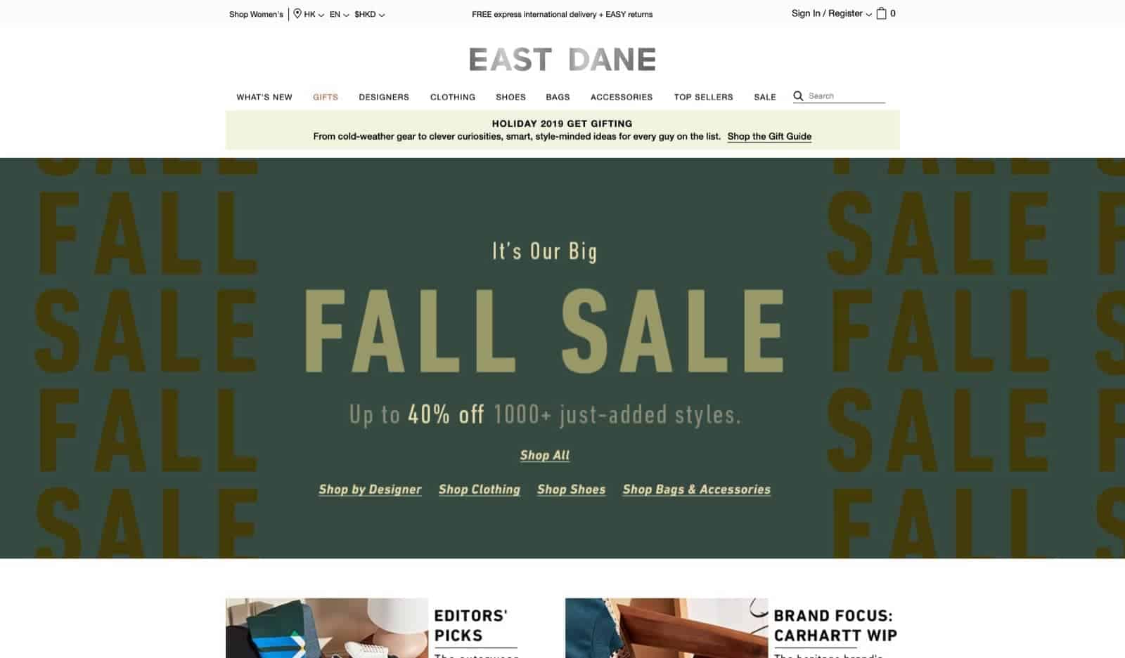 精選慳家人優惠推介：Shopbop/EastDane 秋季大減價優惠：全站低至5折優惠碼＞即刻去睇睇優惠詳情啦！