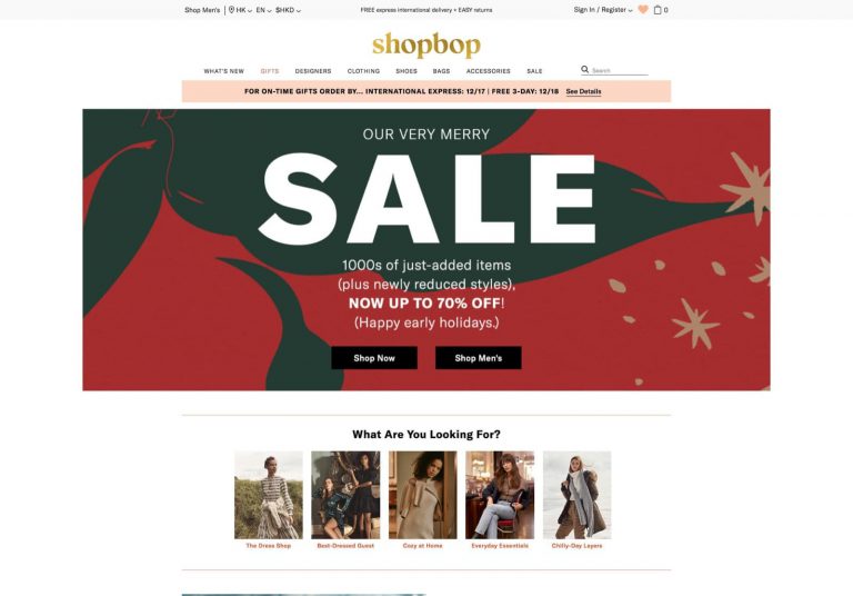 Shopbop/EastDane 2019年聖誕大減價：低至3折呀，仲要不停加入新款！