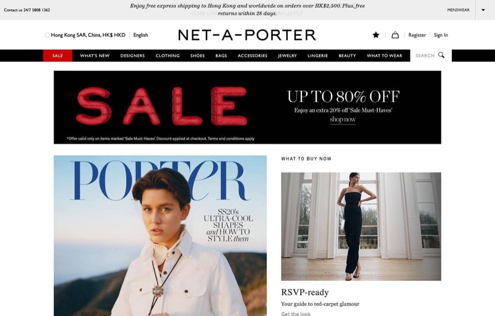 精選慳家人優惠推介：NET-A-PORTER.com 最後大減價低至2折優惠＋Sale Must-Haves折上折額外8折！＞即刻去睇睇優惠詳情啦！