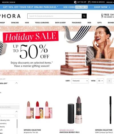 Sephora 低至5折＋買滿$850即送新年禮物（4件豪華化妝品）優惠碼