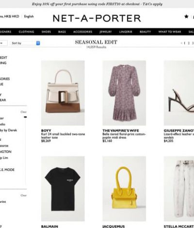 NET-A-PORTER.com 春裝新款優惠：額外85折！