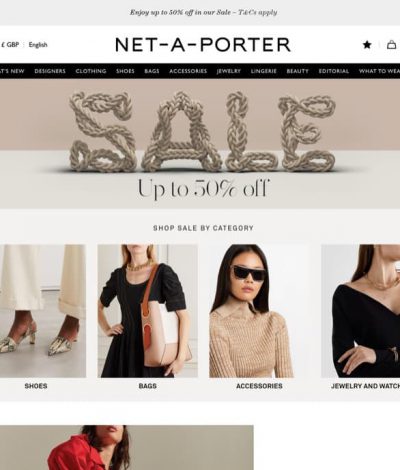 NET-A-PORTER.com 半年一度低至5折減價優惠