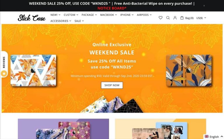 SlickCase Weekend Sale 75折優惠優惠碼