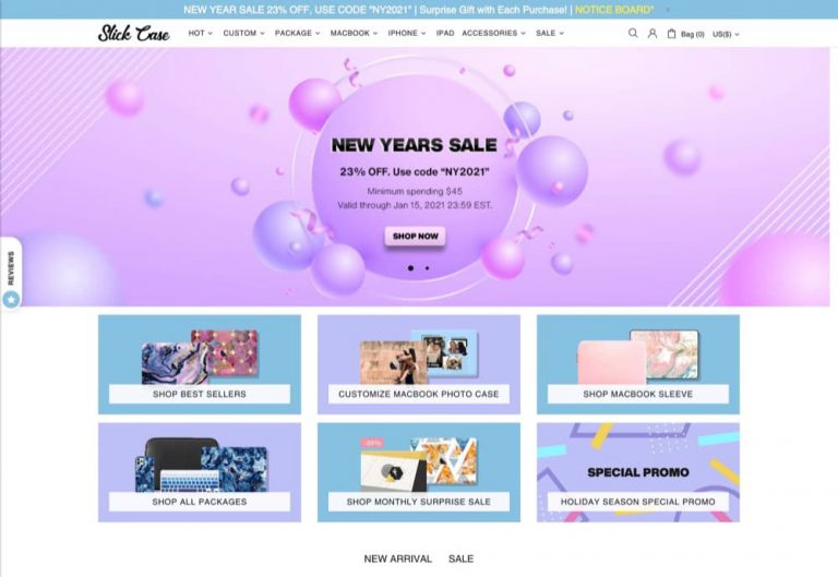 SlickCase 新年全網額外8折優惠碼