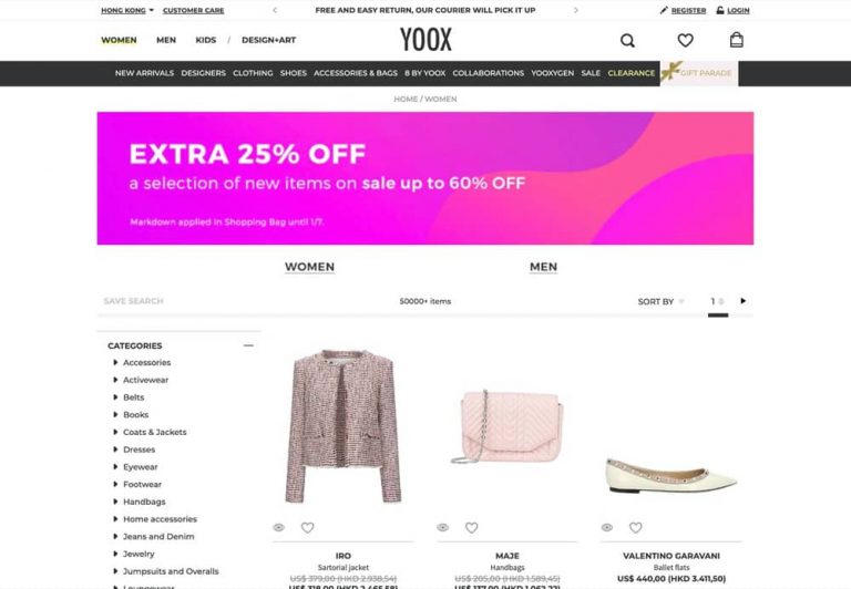 YOOX 官網新年優惠折上折額外75折優惠