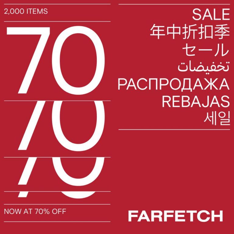 FARFETCH 2000+件減價貨品低至3折優惠