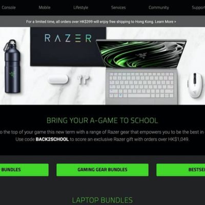 雷蛇 Razer BRING YOUR A-GAME TO SCHOOL優惠碼：送獨家禮品