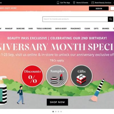 Sephora 兩週年優惠：每日精選品牌額外8折優惠，ghd/tarte/Briogeo等都有得減！
