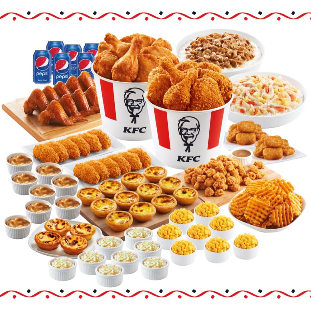 還有更多詳情/圖片KFC 網上訂購 X'mas Party套餐早鳥9折優惠＋折上折額外85折＋送$1200 KFC優惠券，包幫到你搵到最正嘅優惠呀！