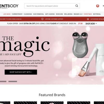 [快閃] CurrentBody 香港官網額外9折優惠碼：TriPollar, Philips, NuFace, Foreo, Silk’n, SmoothSkin折上折