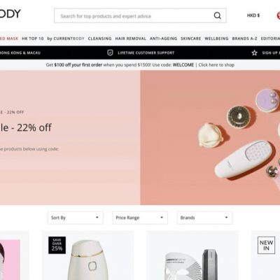 CurrentBody 香港官網額外78折優惠碼：TriPollar, Philips, NuFace, Foreo, Silk’n, SmoothSkin折上折