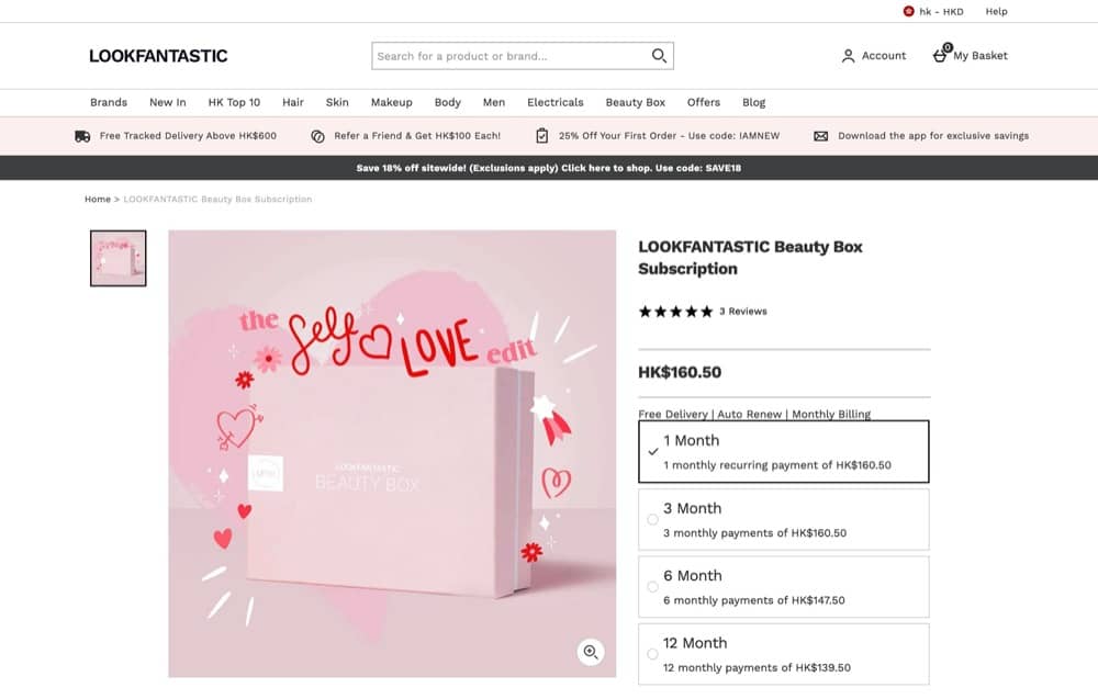精選慳家人優惠推介：Lookfantastic Beauty Box 額外5折優惠碼：價值$600嘅6件美妝產品包括PIXI只需$80＞即刻去睇睇優惠詳情啦！