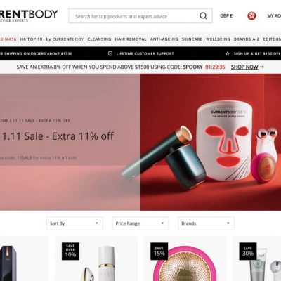 CurrentBody 香港官網 雙11低至4折優惠碼懶人包：Foreo/Nuface/TriPollar折上折