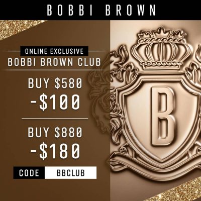 Bobbi Brown BBCLUB 網上獨家即減$180優惠碼