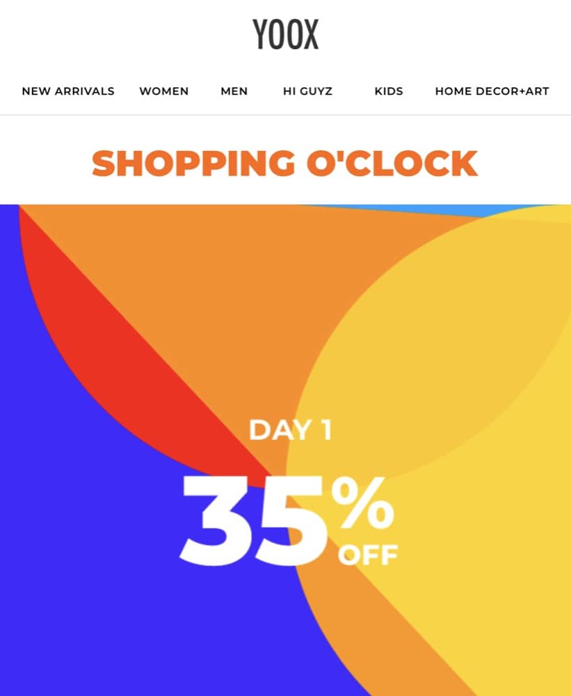 還有更多詳情/圖片YOOX Shopping O'clock 快閃低至7折優惠，包幫到你搵到最正嘅優惠呀！