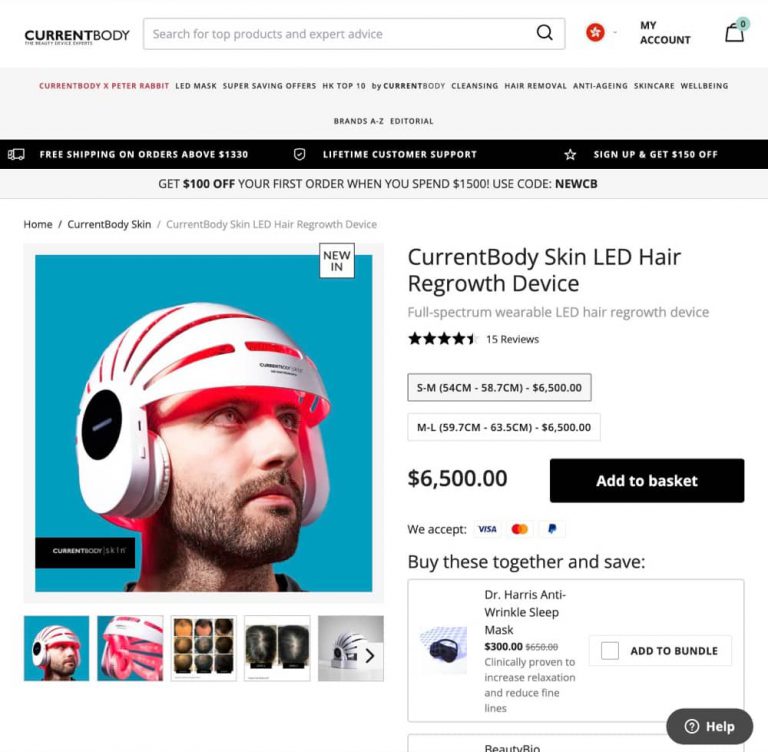CurrentBody 生髮神器實測有效！CurrentBody LED 生髮帽快閃85折優惠碼