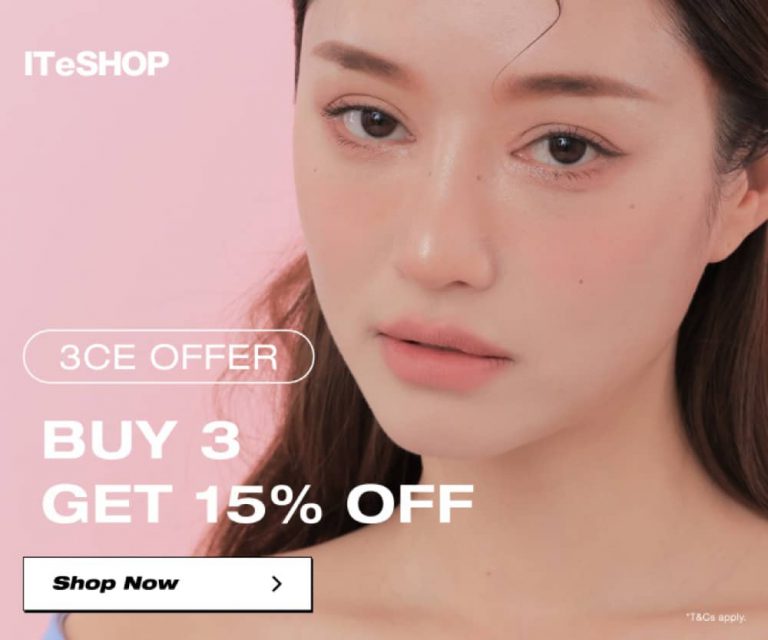 ITeSHOP X 3CE 優惠：額外85折