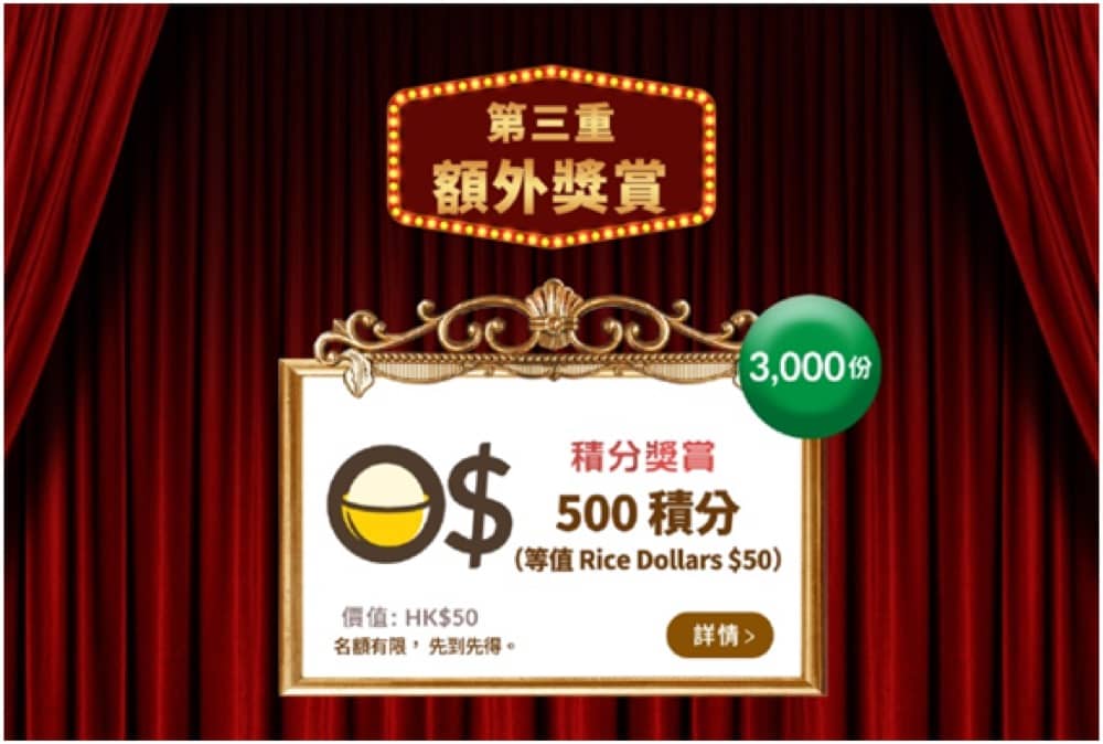 OpenRice 開飯熱店 2023： 三重獎賞贏取三重豐富獎品：第3張圖片/優惠詳情