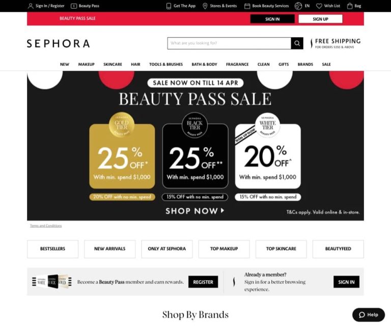 Sephora 新用戶額外8折優惠碼