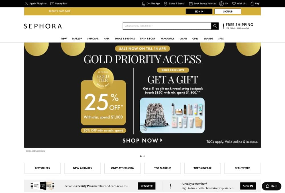 精選慳家人優惠推介：Sephora Beauty Pass 會員額外75折優惠＞即刻去睇睇優惠詳情啦！