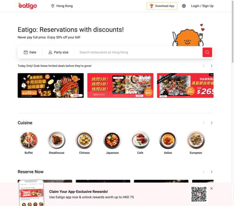 eatigo 日日半價優惠！