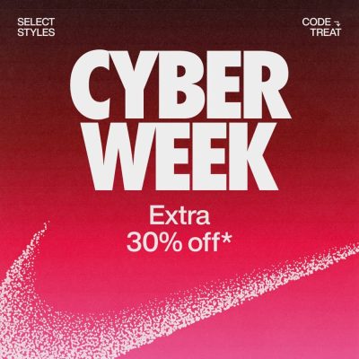 NIKE Cyber Week 額外7折優惠
