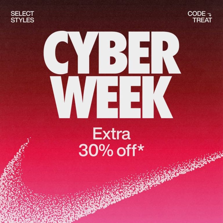NIKE Cyber Week 額外7折優惠