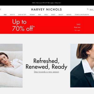 HARVEY NICHOLS 冬季折上折額外9折優惠碼