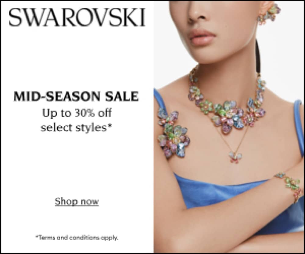 精選慳家人優惠推介：Swarovski 春季優惠活動 | 低至7折+額外8折優惠＞即刻去睇睇優惠詳情啦！
