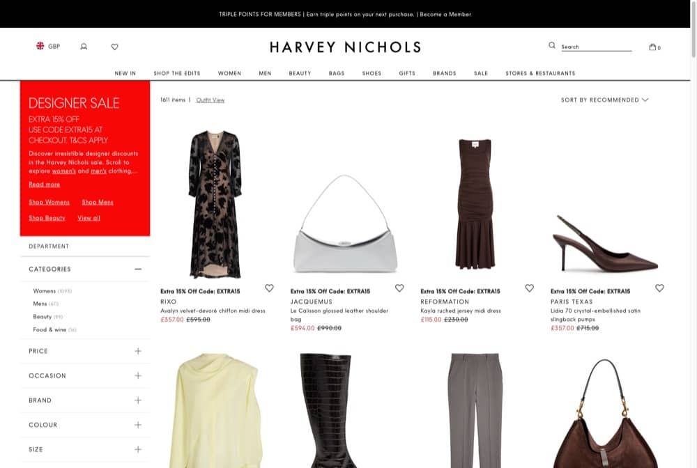 精選慳家人優惠推介：HARVEY NICHOLS 折上折額外85折優惠碼＞即刻去睇睇優惠詳情啦！